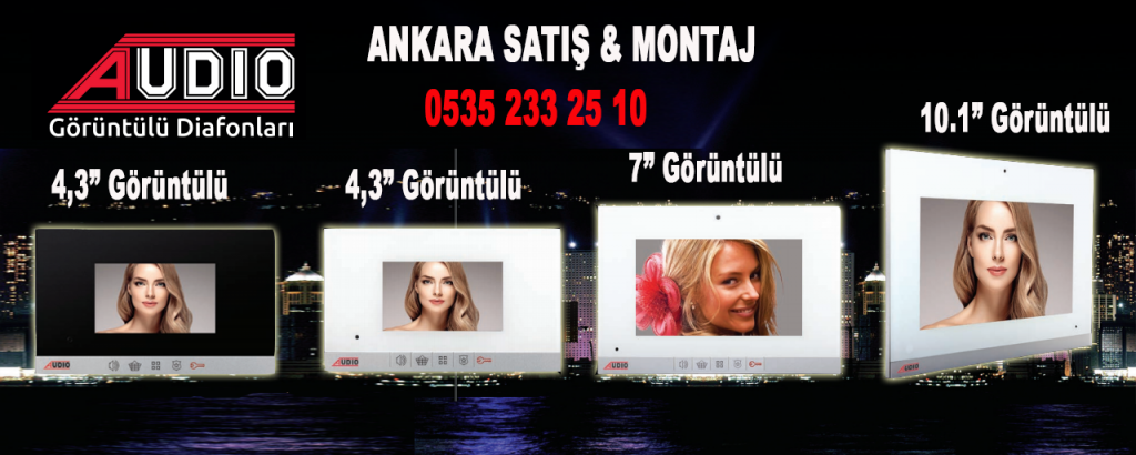 audio görüntülü diafon, daire içi şube, 4,3", 7" 10,1", inç, audio diafon ankara