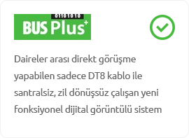 audio bus plus , bus plus, audio görüntülü diafon